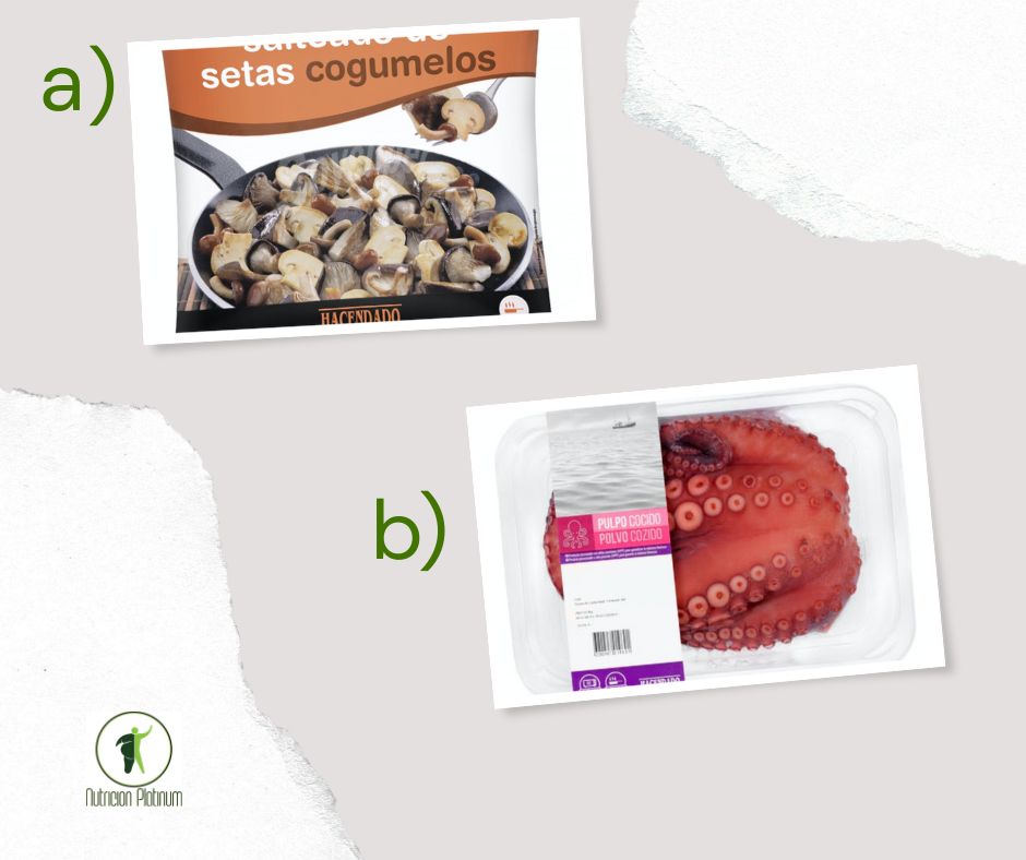 Salteado de setas y pulpo a la parrilla.